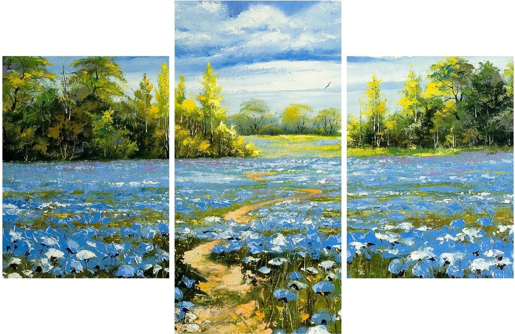 Tablou - Drum de câmp, pictură în ulei (90x60 cm)