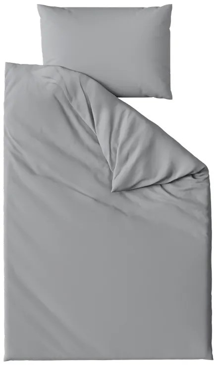 Lenjerie de pat bumbac Lux gri ,nasturi
