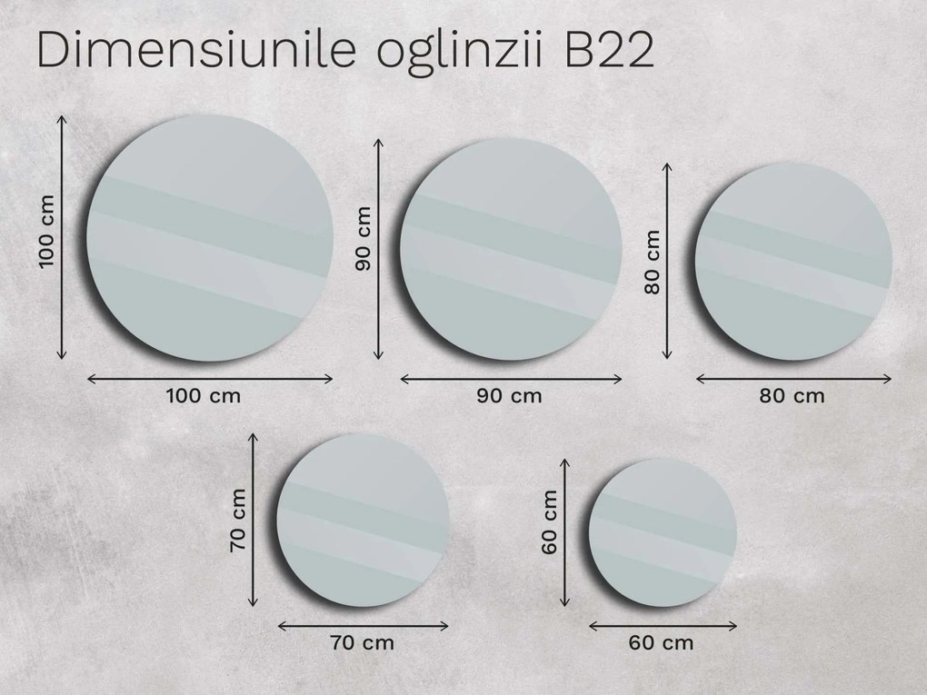 Oglindă cu ramă B22 60×60