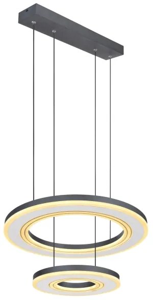 Lustră LED dimabilă pe cablu Globo 67191-50 BLASIUS LED/50W/230V d. 50 cm+ telecomandă