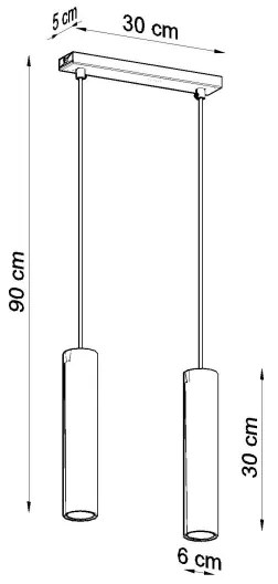 Lustră pe cablu Sollux SL.1485 LAGOS 2xGU10/10W/230V verde