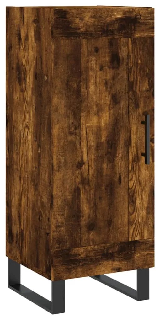 vidaXL Servantă, stejar fumuriu, 34,5x34x90 cm, lemn compozit