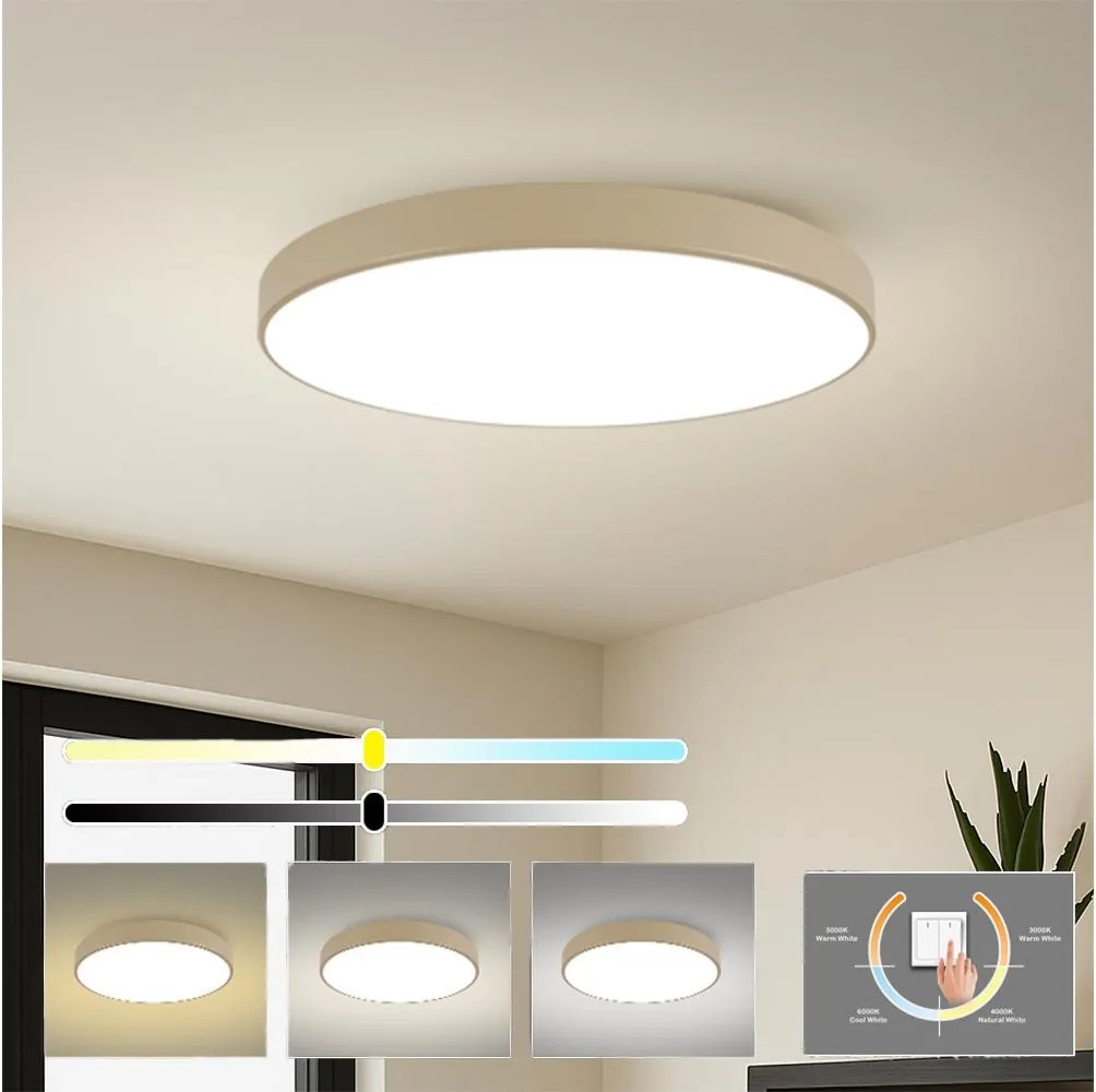 Brilagi-LED Plafonieră POOL LED/128W/230V 3000/4000/6000K diam. 100 cm bej