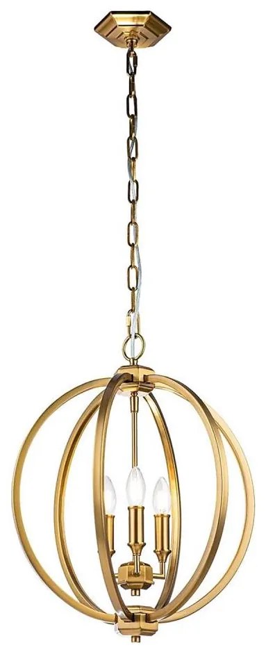 Lustră pe lanț Feiss FE-CORINNE-3P-M-BB CORINNE 3xE14/60W/230V