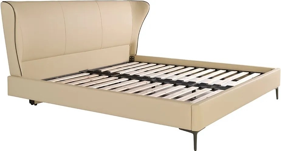 Pat dublu tapitat design LUX Cream 180x200cm