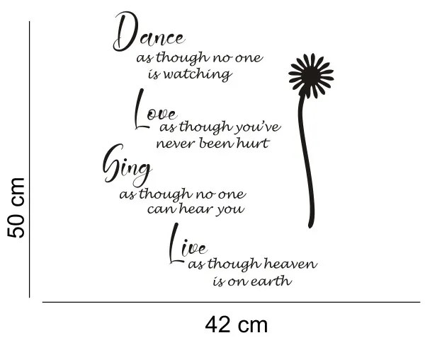 Sticker perete Dance Love Sing Live