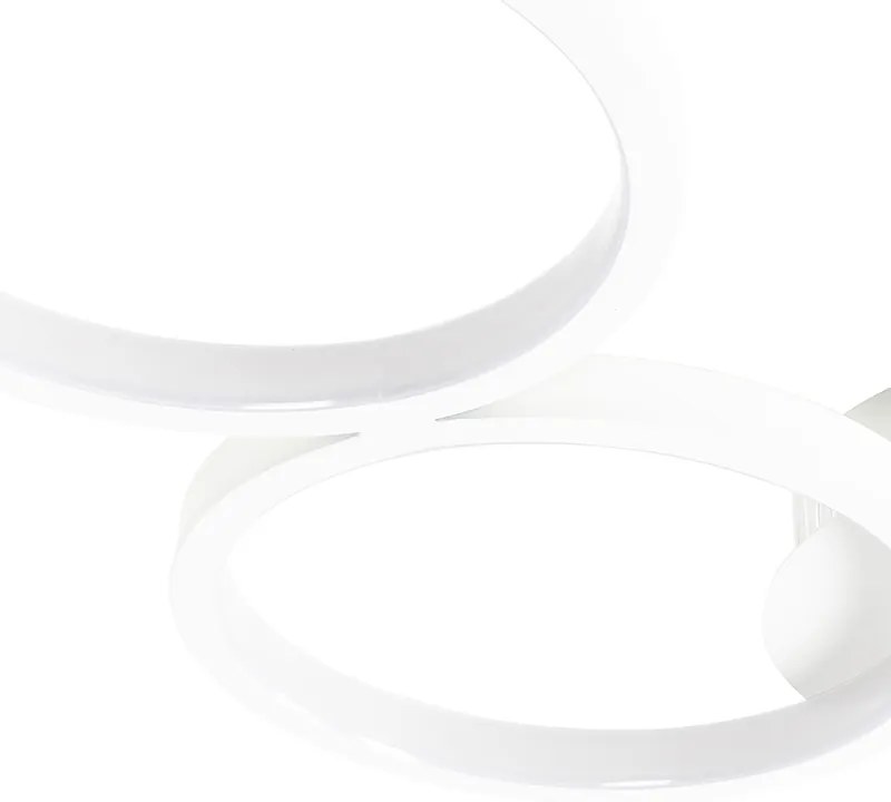 Plafoniera de design alb, cu LED integrat, cu dimmer pe 3 trepte, 3 lumini - Pande