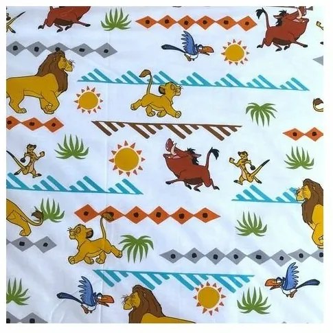 Lenjerie de pat din bumbac Jerry Fabrics Lion King Africa, 140 x 200 cm, 70 x 90 cm