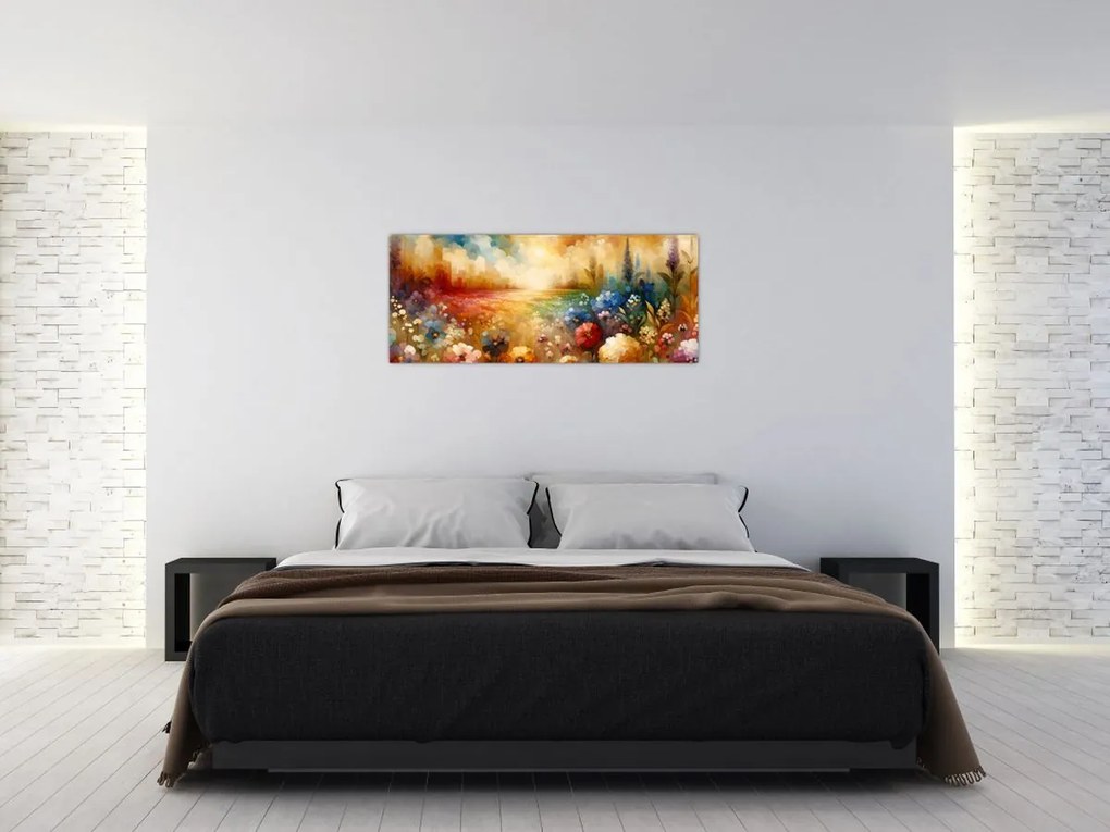 Tablou - Pajiște colorată (120x50 cm)