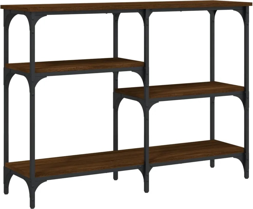 vidaXL Măsuță consolă, stejar maro, 102x29x75 cm, lemn prelucrat