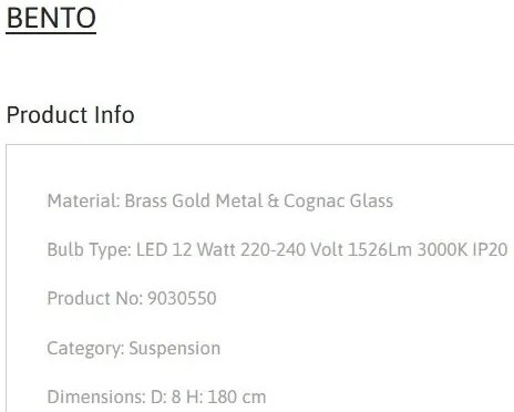 Pendul LED design modern BENTO coniac