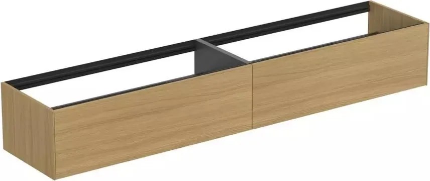 Dulap baza suspendat Ideal Standard Atelier Conca finisaj stejar deschis 2 sertare 240 cm