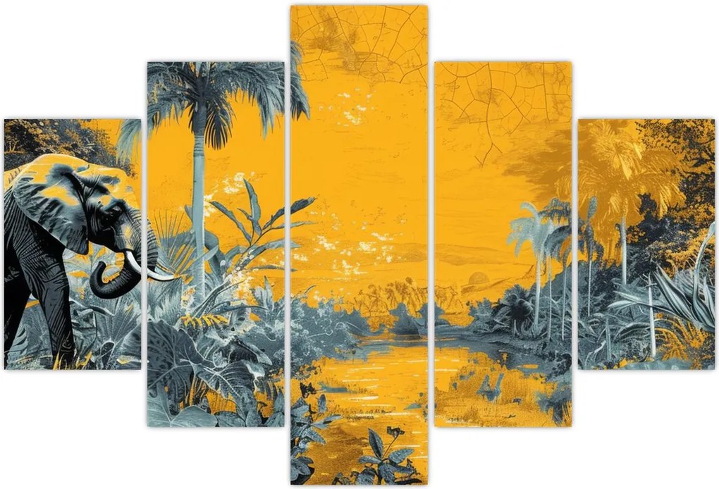 Tablou - Elefant în natură (150x105 cm)