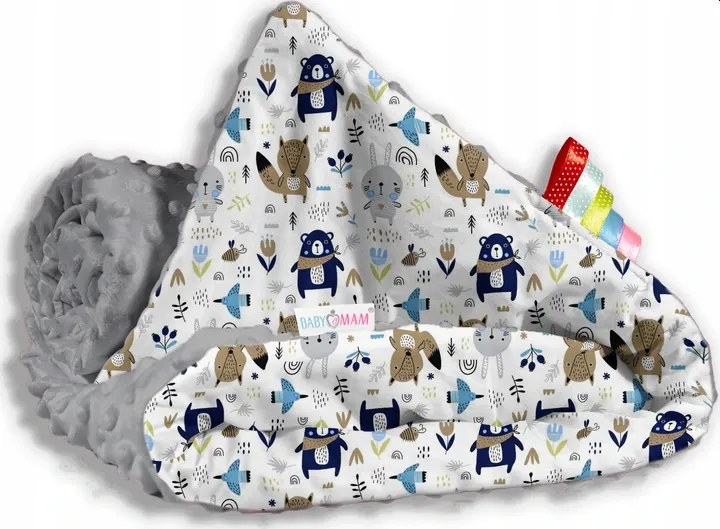 ShopJK PĂTURĂ PENTRU CĂRUCIOR CU PERNĂ BOHO ANIMALS 75x100 CM