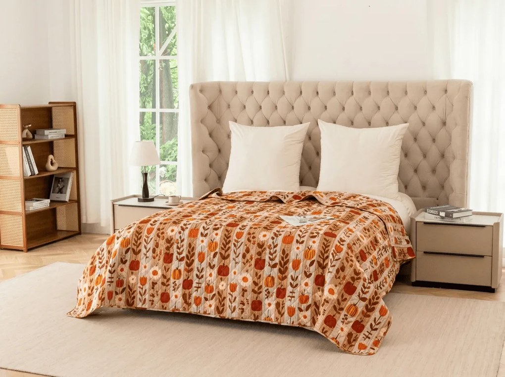 Cuvertura de pat PUMPKIN STRIPES, colorata Dimensiune: 220 x 240 cm