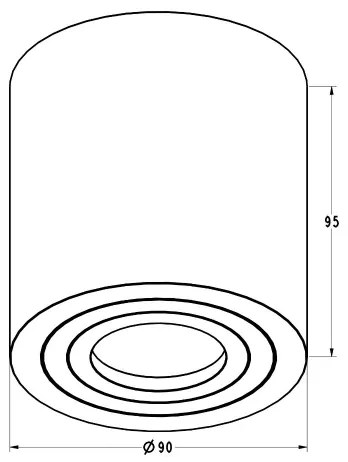 Spot RONDIP SL 1xGU10/50W/230V IP44 negru Zuma Line ACGU10-159-N