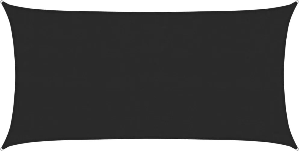 vidaXL Pânză parasolar, negru, 3x6 m, HDPE, 160 g/m²