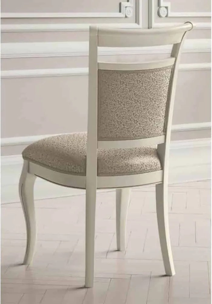 Scaun lemn masiv crem Ellen, 51 × 60 × 102 cm