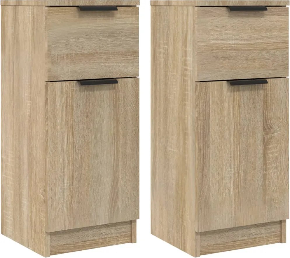 vidaXL Dulapuri, 2 buc., stejar sonoma, 30x30x70 cm, lemn compozit