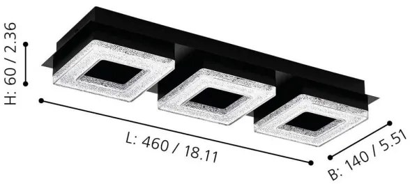 Eglo 99325 - Plafonieră LED FRADELO 3xLED/4W/230V