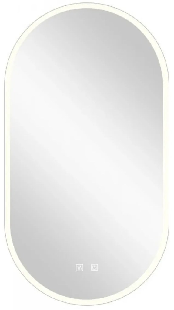 Oglindă baie, Multifuncțională, Iluminare LED Touch, Sistem Dezaburire, 90x60 cm