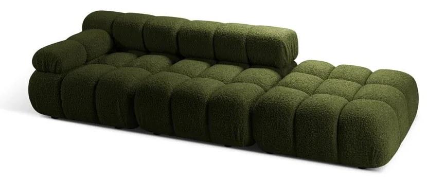 Canapea modulară verde cu tapițerie din țesătură bouclé 288 cm Bellis – Micadoni