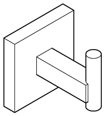 GROHE 409612430 - Cârlig START CUBE 5,4 × 5,4 × 6 cm negru