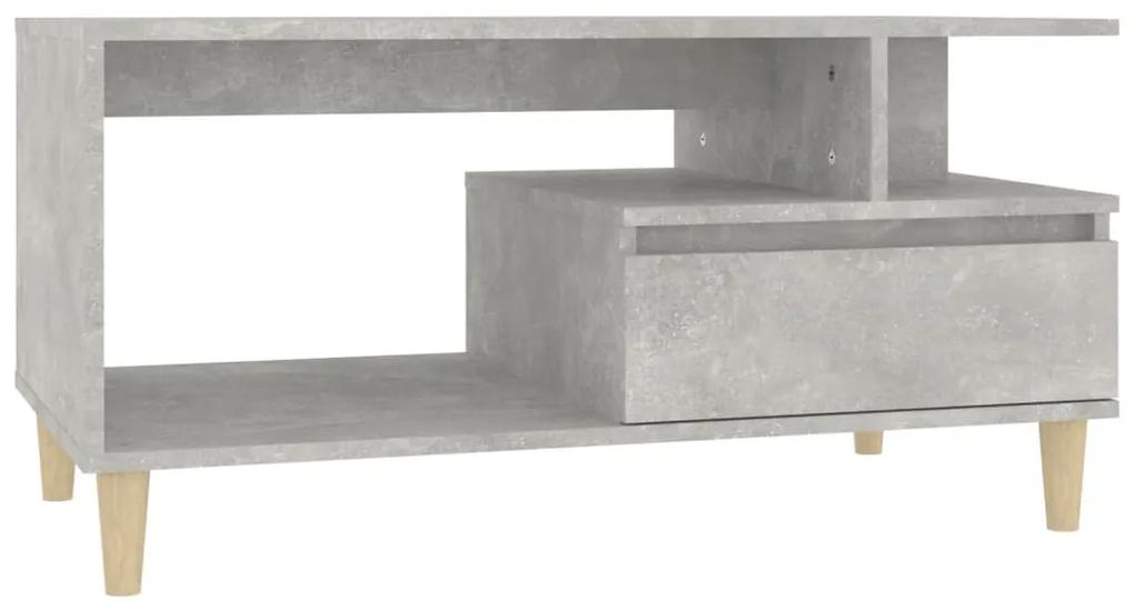 819616 vidaXL Măsuță de cafea, gri beton, 90x49x45 cm, lemn prelucrat
