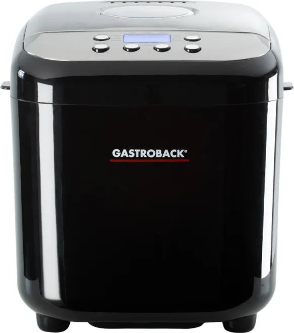 Masina de facut paine Gastroback Design Pro 42822, 500 W, 500-750-1000 g, 19 programe, Vas antiaderent, 7 tipuri de paine, 3 trepte de coacere, Negru