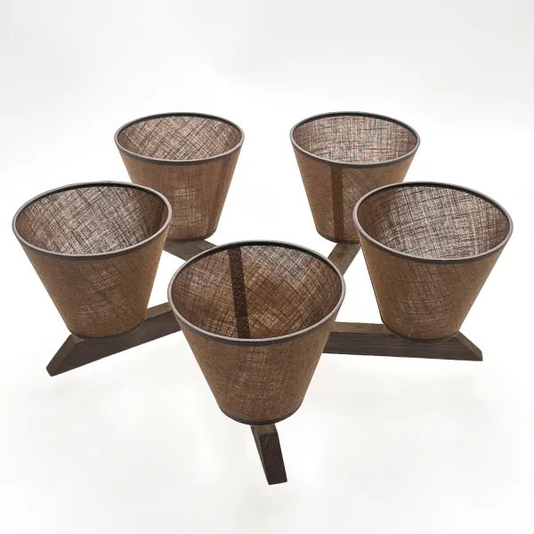 Lustră LED aplicată Brilagi ANTHONY 5xE14/40W/230V stejar nuc/maro