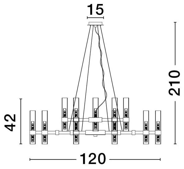 Lustra XL suspendata design modern CENTURY D120cm