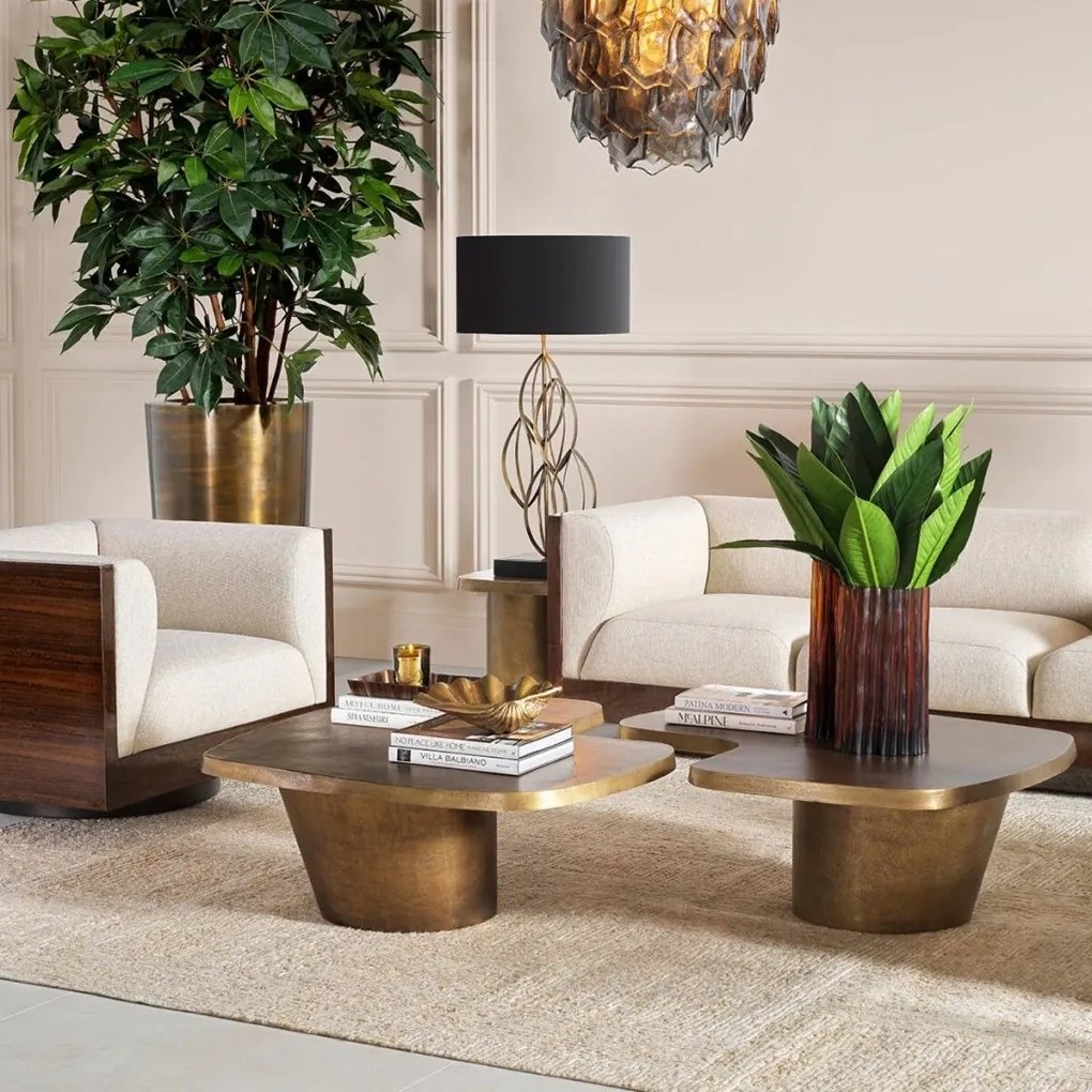 Set de 2 masute LUX, Aluminiu, Alama Vintage, Pierro, 119613 HZ