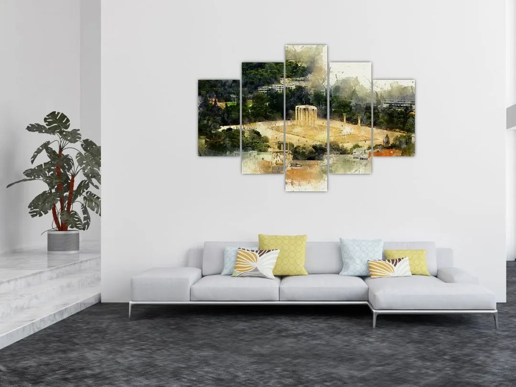 Tablou - Templul lui Zeus, Atena, Grecia (150x105 cm)