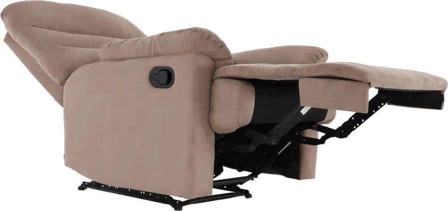 Fotoliu de masaj, reglabil, material textil grej TAUPE, LAMBERT