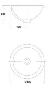 Lavoar incastrat alb 40 cm, rotund, Gala Jara