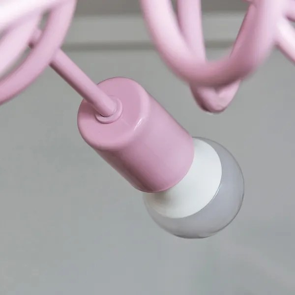 Lustră aplicată OXFORD 5xE27/15W/230V roz