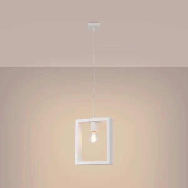 Lustră pe cablu Sollux SL.1312 ARIES 1xE27/15W/230V alb