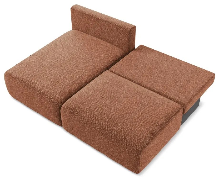 Colțar cărămiziu extensibil/cu spațiu de depozitare (cu colț pe partea stângă) Kalena – Makamii