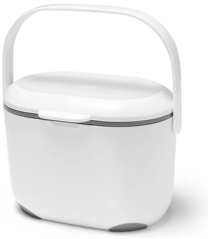 Recipient pentru deșeuri compostabile Addis Caddy, 2,5 l, alb-gri