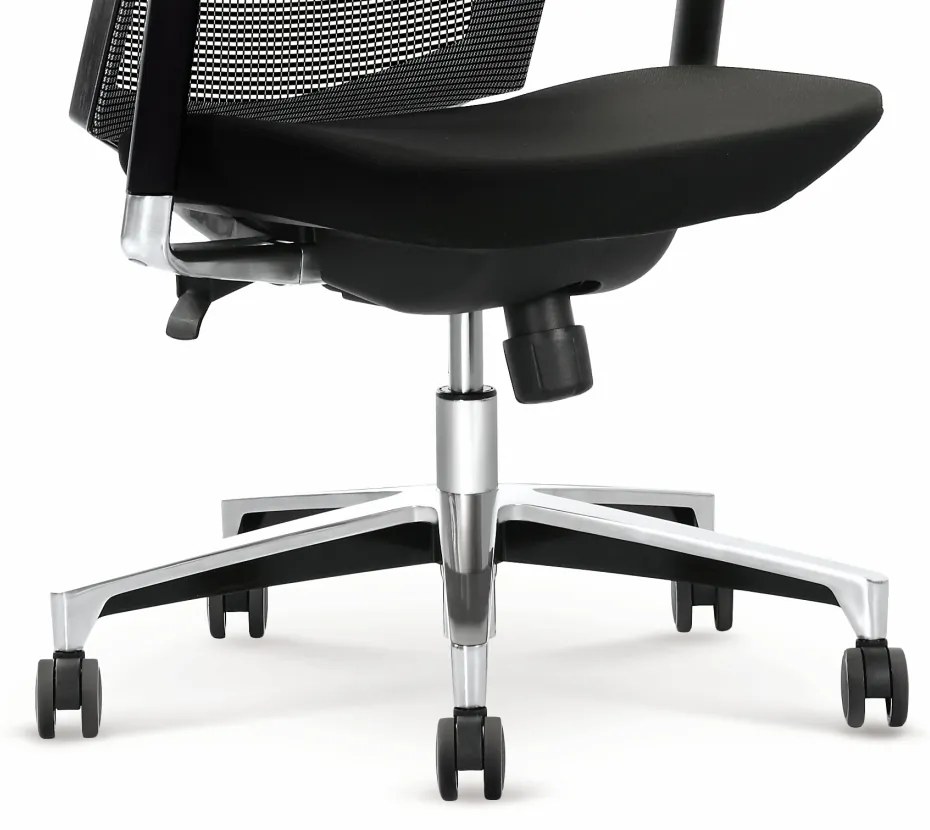 Scaun de birou Ambasador, gri/negru