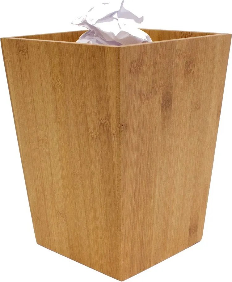 Coș de gunoi în culoare naturală din bambus 3 l – MSV