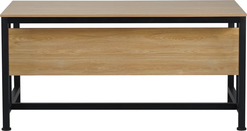 Birou, stejar/negru, 120x80 cm, KILIS NEW