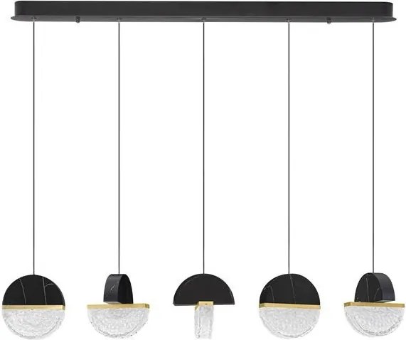Lustra decorativa liniara cu 5 pendule LED 2700K DORIN