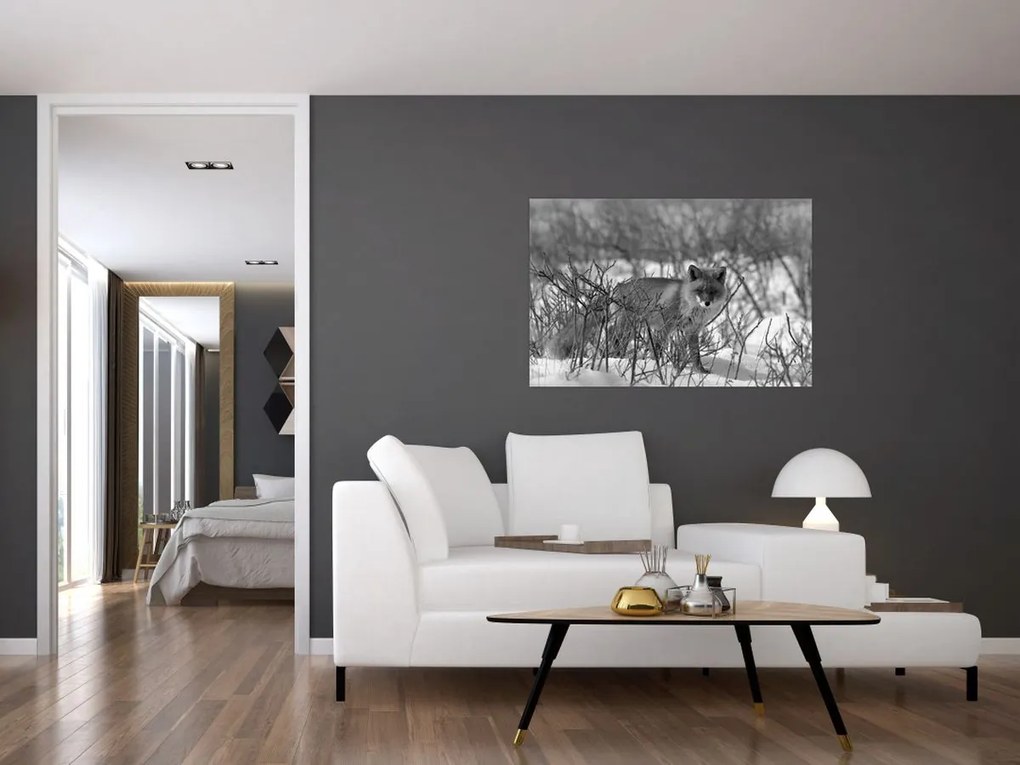 Tablou - Vulpe în timpul iernii (90x60 cm)