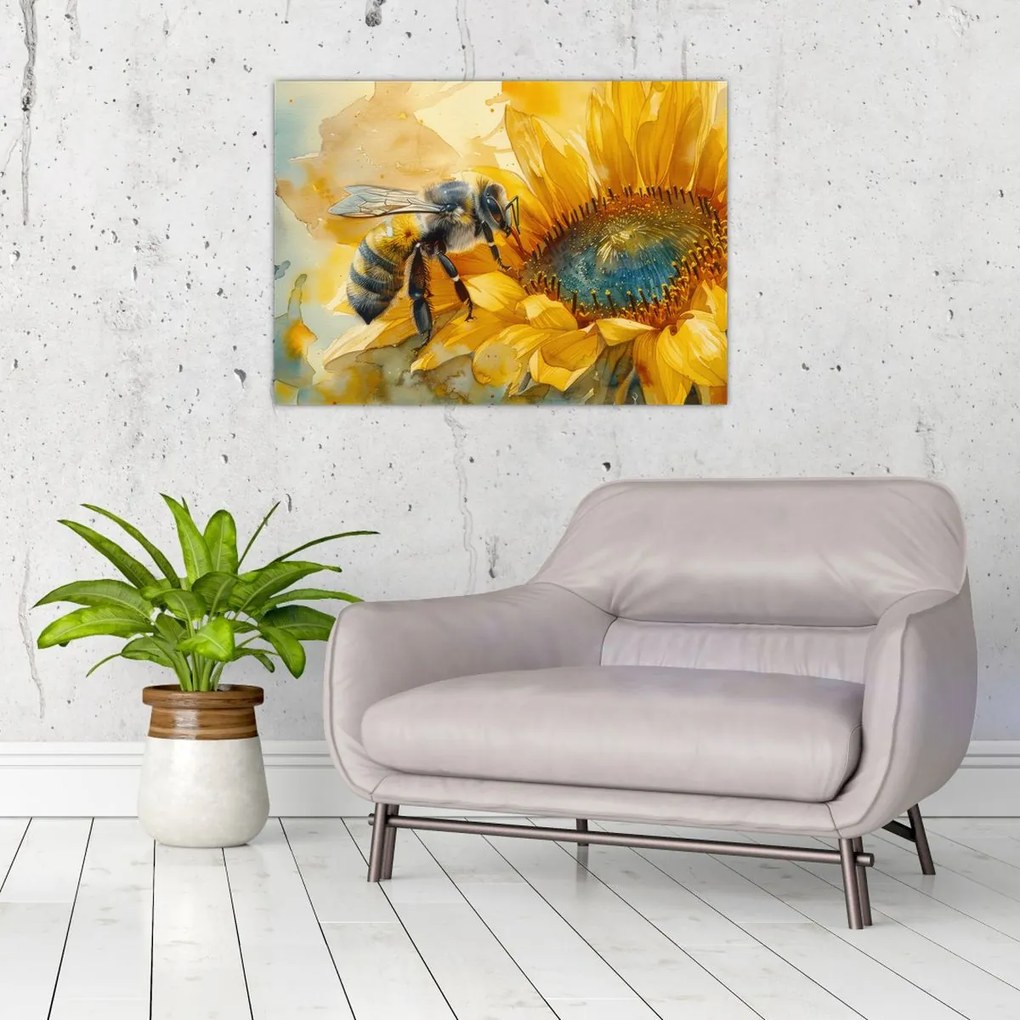 Tablou - Albină, acuarelă (70x50 cm)