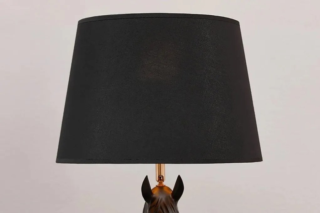 Lampa decorativa, Cal, Negru, BLACK BEAUTY 75cm
