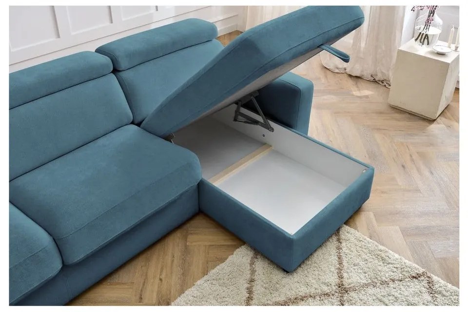 Colțar albastru extensibil (cu colț variabil) Monaco – Bobochic Paris