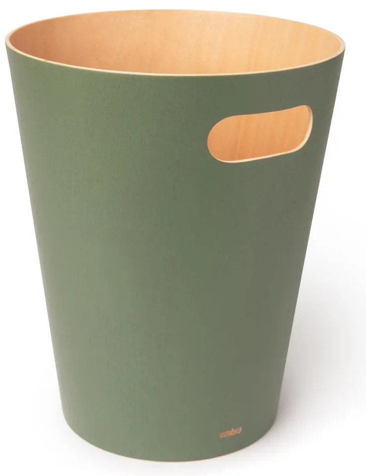 Coș de gunoi verde 7,5 l Woodrow – Umbra