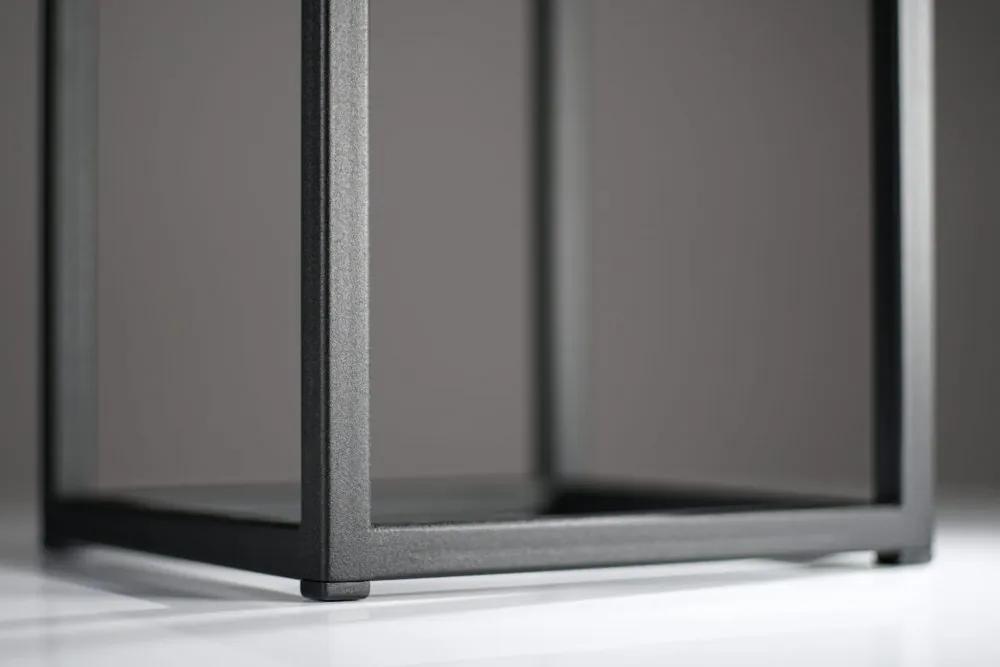 Ghiveci metalic negru minimalist 22X22X50 cm