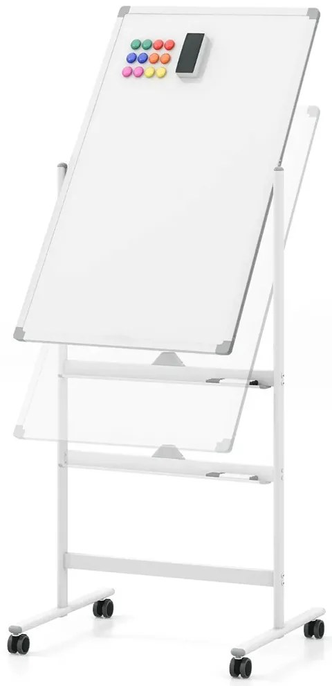 Tablă magnetică reversibilă cu accesorii, 60 x 90 cm